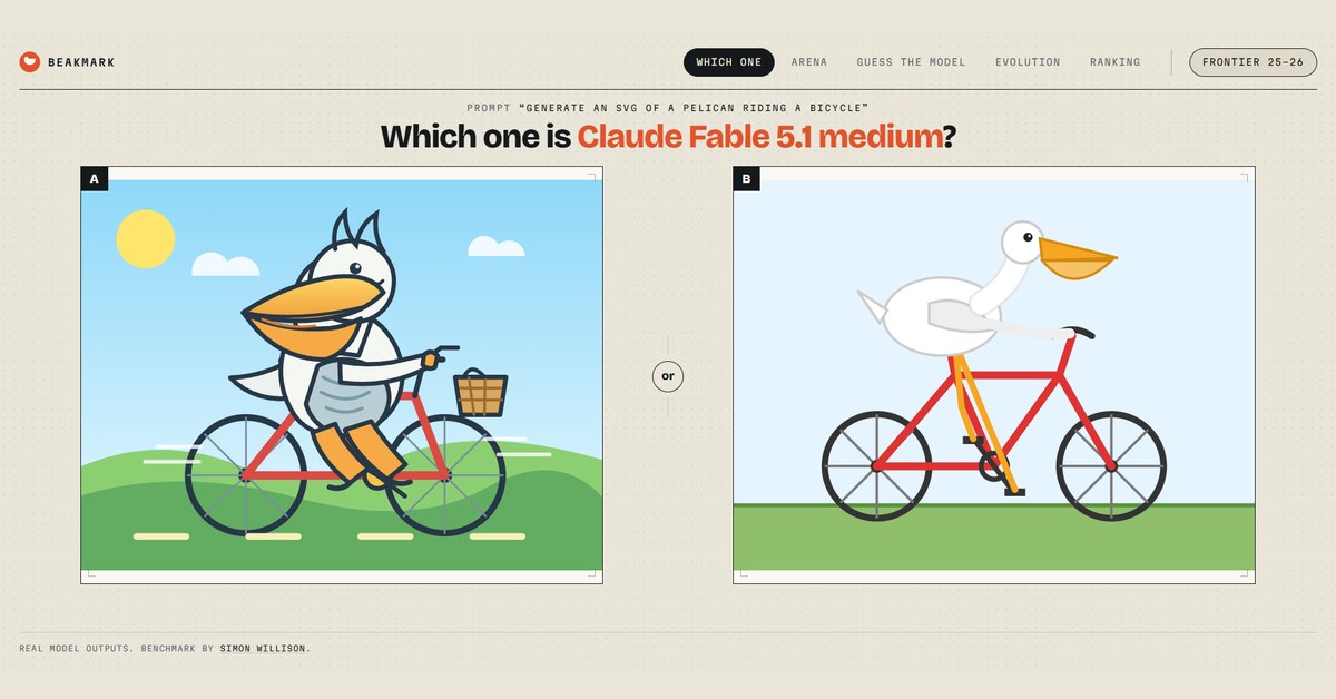 I Made a Website Where You Guess Which AI Model Drew The Pelican
